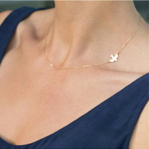 Two Leaves Pendant Clavicle Necklaces For Women