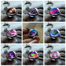 Load image into Gallery viewer, Nebula Galaxy Double Sided Pendant Necklace