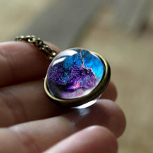 Load image into Gallery viewer, Nebula Galaxy Double Sided Pendant Necklace