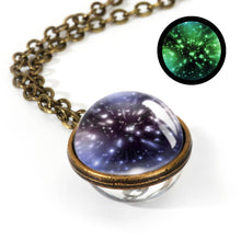 Load image into Gallery viewer, Nebula Galaxy Double Sided Pendant Necklace