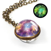 Load image into Gallery viewer, Nebula Galaxy Double Sided Pendant Necklace