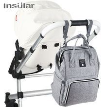 Load image into Gallery viewer, Insular Brand Nappy Backpack Bag Mummy Large Capacity Stroller Bag Mom Baby Multi-function Waterproof Outdoor Travel Diaper Bags