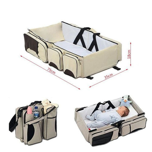 Newborn Baby Portable Travel Foldable Baby Bed Infant Changing Diapers Baby Cot Mummy Pack Bag Baby Crib Multi-function FR HWC