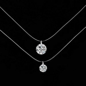 Silver Color Dazzling Zircon Necklace for women