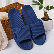 Load image into Gallery viewer, Home Slippers Couple Summer Indoor Non-slip Bathroom Slippers Outdoor Fashion Cushioning Striped Casual Men Women Beach Shoes