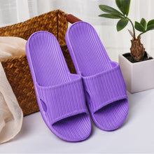 Load image into Gallery viewer, Home Slippers Couple Summer Indoor Non-slip Bathroom Slippers Outdoor Fashion Cushioning Striped Casual Men Women Beach Shoes