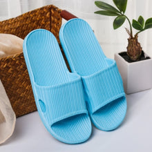 Load image into Gallery viewer, Home Slippers Couple Summer Indoor Non-slip Bathroom Slippers Outdoor Fashion Cushioning Striped Casual Men Women Beach Shoes