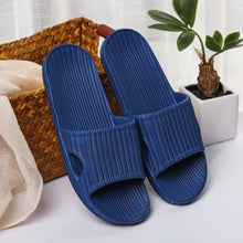 Load image into Gallery viewer, Home Slippers Couple Summer Indoor Non-slip Bathroom Slippers Outdoor Fashion Cushioning Striped Casual Men Women Beach Shoes