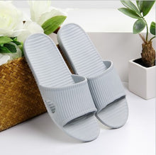 Load image into Gallery viewer, Home Slippers Couple Summer Indoor Non-slip Bathroom Slippers Outdoor Fashion Cushioning Striped Casual Men Women Beach Shoes