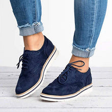 Load image into Gallery viewer, Women Oxfords Cut-Outs Lace Up Brogue Shoes Flat Platform  England Ladies Non-slip Shoes Breathable Casual Female Low Footwear