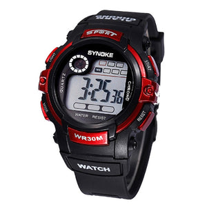 2019 Waterproof Children Boy Multifunction Boy Digital LED Sports Waterproof Wrist Watch Kids Alarm Date Electronic Watch Gift Q