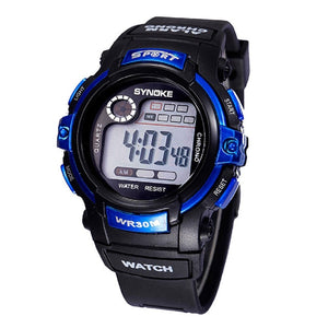 2019 Waterproof Children Boy Multifunction Boy Digital LED Sports Waterproof Wrist Watch Kids Alarm Date Electronic Watch Gift Q