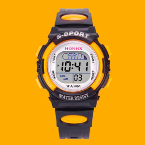 2019 Waterproof Children Boy Multifunction Boy Digital LED Sports Waterproof Wrist Watch Kids Alarm Date Electronic Watch Gift Q