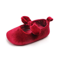 Load image into Gallery viewer, Cute Newborn Baby Girl Gold Velvet Toddler First Walkers Kid Shoes+Hairband  Soft Sole Shoes Prewalker