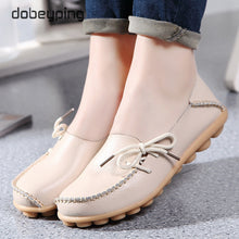 Load image into Gallery viewer, New Moccasins Women Flats 2019 Autumn Woman Loafers Genuine Leather Female Shoes Slip On Ballet Bowtie Women&#39;s Shoe Size 35-44