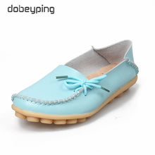 Load image into Gallery viewer, New Moccasins Women Flats 2019 Autumn Woman Loafers Genuine Leather Female Shoes Slip On Ballet Bowtie Women&#39;s Shoe Size 35-44