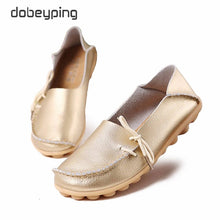 Load image into Gallery viewer, New Moccasins Women Flats 2019 Autumn Woman Loafers Genuine Leather Female Shoes Slip On Ballet Bowtie Women&#39;s Shoe Size 35-44