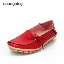 Load image into Gallery viewer, New Moccasins Women Flats 2019 Autumn Woman Loafers Genuine Leather Female Shoes Slip On Ballet Bowtie Women&#39;s Shoe Size 35-44