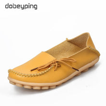 Load image into Gallery viewer, New Moccasins Women Flats 2019 Autumn Woman Loafers Genuine Leather Female Shoes Slip On Ballet Bowtie Women&#39;s Shoe Size 35-44