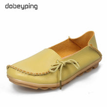 Load image into Gallery viewer, New Moccasins Women Flats 2019 Autumn Woman Loafers Genuine Leather Female Shoes Slip On Ballet Bowtie Women&#39;s Shoe Size 35-44