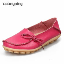 Load image into Gallery viewer, New Moccasins Women Flats 2019 Autumn Woman Loafers Genuine Leather Female Shoes Slip On Ballet Bowtie Women&#39;s Shoe Size 35-44