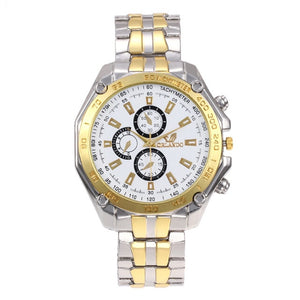 ORLANDO Brand Men Watches Quartz Silver-gold Stainless Steel Wristwatch Male Classic Dress Business Watch masculino Relogio