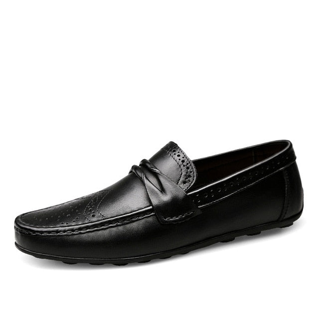 Men Loafers Shoes Genuine Leather Casual Sneakers