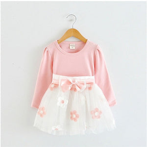 2019 Winter Long Sleeve Baby Girls Dress For Girl Christening Birthday 0 2T Newborn Toddler Dress Kids Casual Wear Daily Clothes