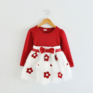 2019 Winter Long Sleeve Baby Girls Dress For Girl Christening Birthday 0 2T Newborn Toddler Dress Kids Casual Wear Daily Clothes