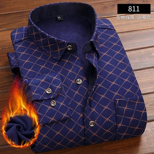 Men Winter Shirts Long Sleeve