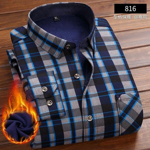 Men Winter Shirts Long Sleeve