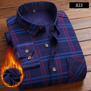 Men Winter Shirts Long Sleeve