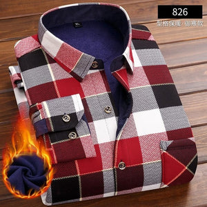 Men Winter Shirts Long Sleeve