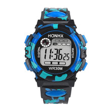 Load image into Gallery viewer, 2019 Waterproof Children Boy Multifunction Boy Digital LED Sports Waterproof Wrist Watch Kids Alarm Date Electronic Watch Gift Q