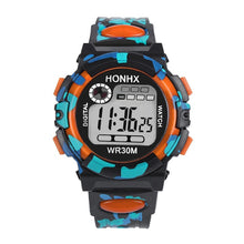 Load image into Gallery viewer, 2019 Waterproof Children Boy Multifunction Boy Digital LED Sports Waterproof Wrist Watch Kids Alarm Date Electronic Watch Gift Q