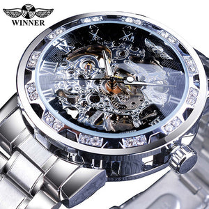 Transparent Fashion Diamond Luminous Wrist Watch