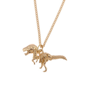 Fashion Dinosaur Skeleton Necklace Chain T-Rex Long Sweater Necklace Charm Jewelry Men Women Children Gift wholesale dropship