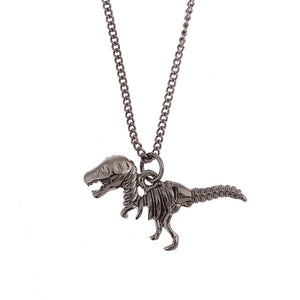 Fashion Dinosaur Skeleton Necklace Chain T-Rex Long Sweater Necklace Charm Jewelry Men Women Children Gift wholesale dropship