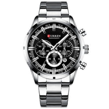 Load image into Gallery viewer, New CURREN Fashion Men Watches With Stainless Steel Top Brand Luxury Sports Chronograph Quartz Watch Men Relogio Masculino