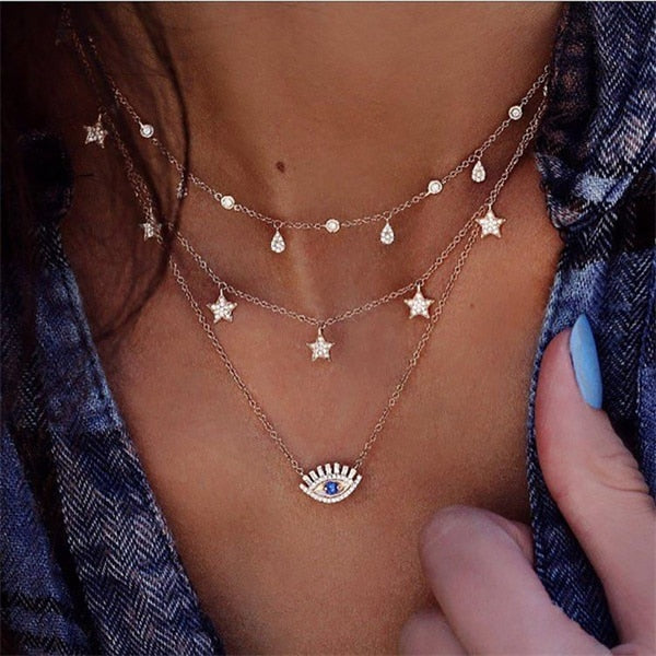 Multi layer Pendant Necklaces