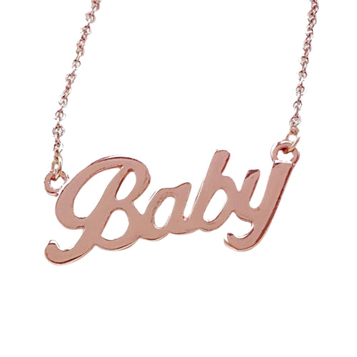 2019 Hot Popular Letter Baby Pendants Necklace Women Long Chain Alloy Fashion Pendant Necklace Gift Jewelry spdc15b63