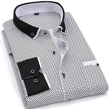 Load image into Gallery viewer, Print Casual Men Long Sleeve Shirt Stitching Fashion Pocket Design Fabric Soft Comfortable Men Dress Slim Fit