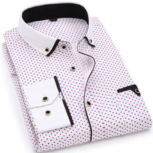 Load image into Gallery viewer, Print Casual Men Long Sleeve Shirt Stitching Fashion Pocket Design Fabric Soft Comfortable Men Dress Slim Fit
