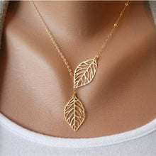 Load image into Gallery viewer, Two Leaves Pendant Clavicle Necklaces For Women