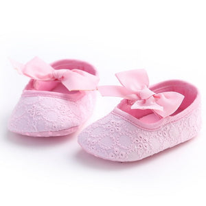 Cute baby shoes first walkers Toddler Infant Baby Girl Boy Flower Bowknot Shoes Crib Shoes Soft Sole Prewalker Black White 0-18M