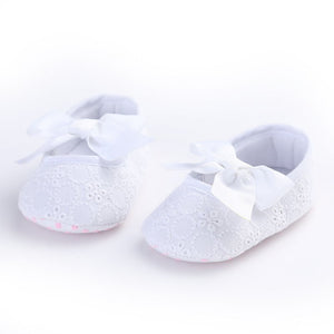 Cute baby shoes first walkers Toddler Infant Baby Girl Boy Flower Bowknot Shoes Crib Shoes Soft Sole Prewalker Black White 0-18M