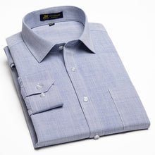 Load image into Gallery viewer, Men&#39;s Solid Long Sleeve Linen Dress Shirt with Left Chest Pocket Smart Casual Shirts