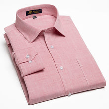Load image into Gallery viewer, Men&#39;s Solid Long Sleeve Linen Dress Shirt with Left Chest Pocket Smart Casual Shirts