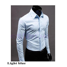 Load image into Gallery viewer, Men &#39;s Fashion Candy Color Long - sleeved Slim Business Casual Shirt