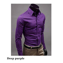 Load image into Gallery viewer, Men &#39;s Fashion Candy Color Long - sleeved Slim Business Casual Shirt